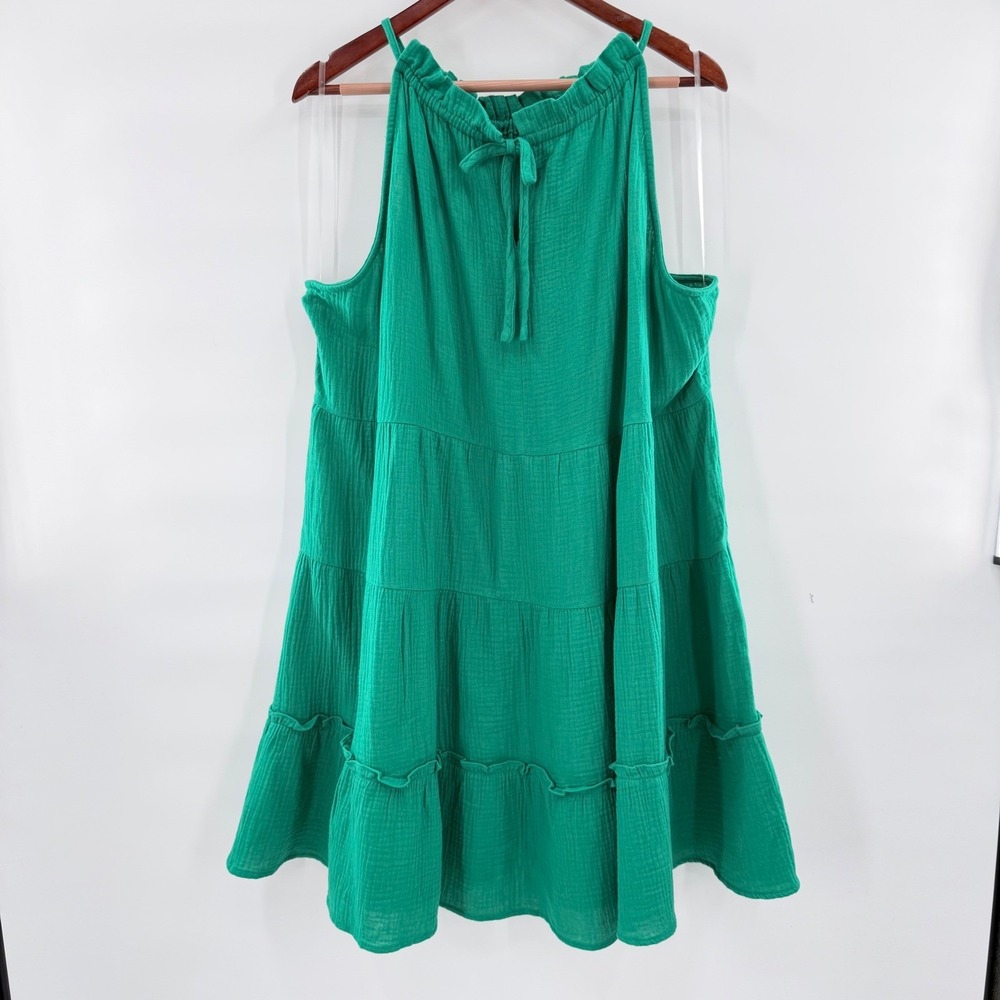 Boho Coastal Tiered Babydoll Cotton Swing Dress by Chic Soul Resort Vacation 3X